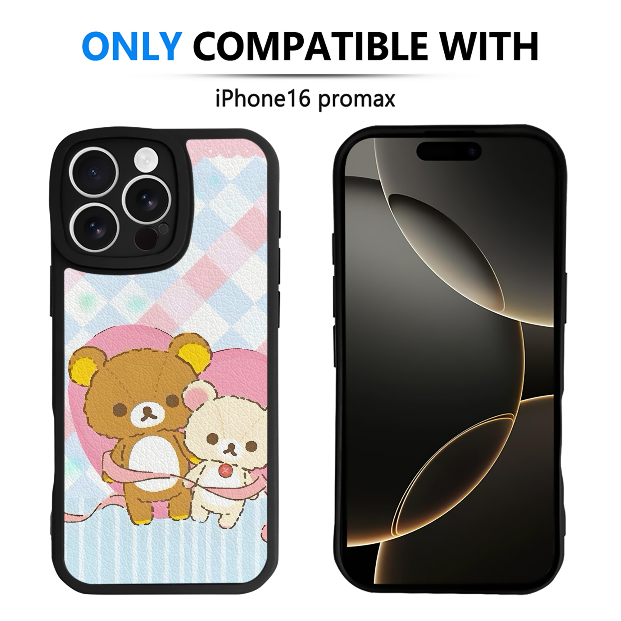 （画像用） リラックマ リラックマ キイロイトリ Rilakkuma Korilakkuma Kiiroitori 【iPhone 16シリーズ対応】シリコンスマホケース（レザー調） 材質：シリコン